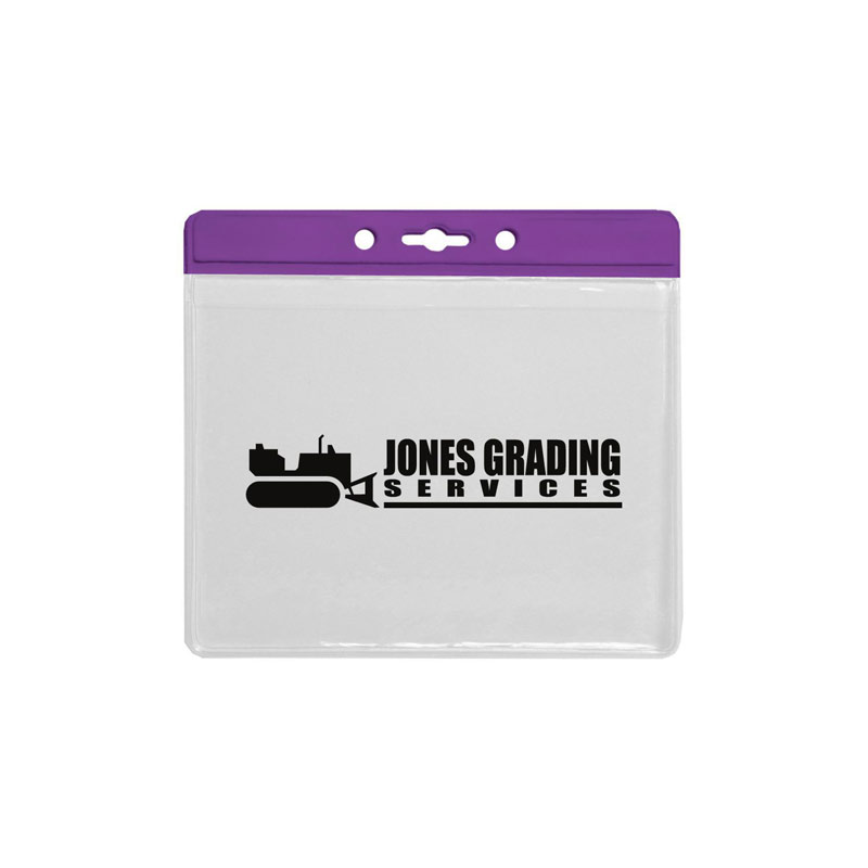 Horizontal Jumbo Badge Holder - Translucent