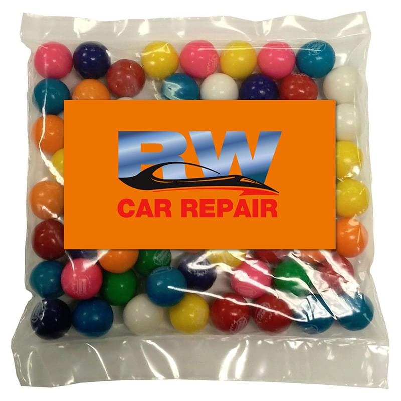 Business Card Magnet w/Large Bag of Gumballs