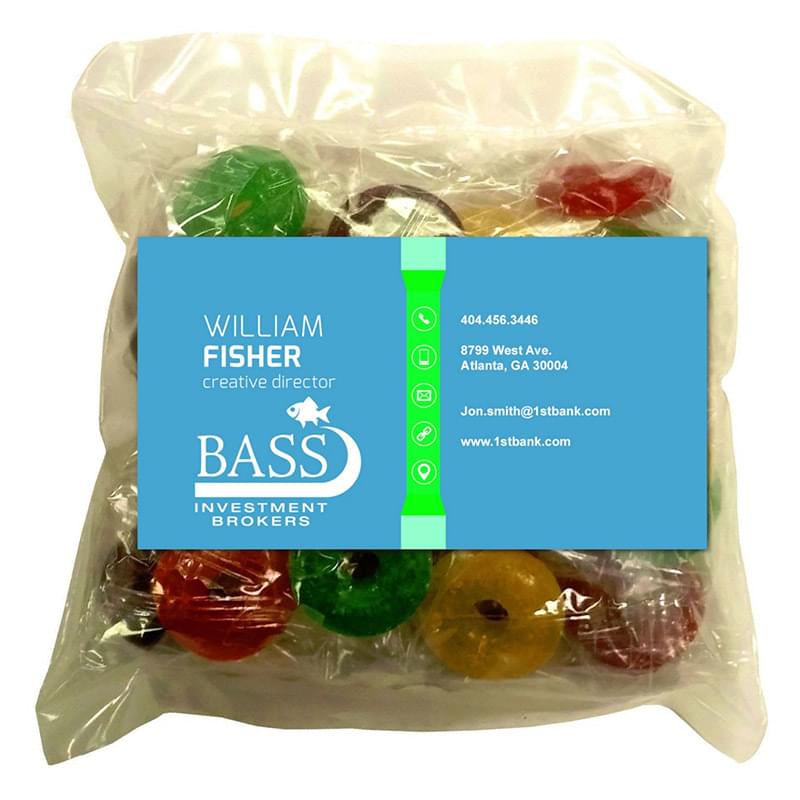 Business Card Magnet w/Large Bag of Lifesavers