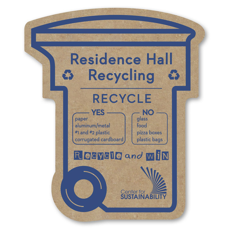 Corrugated Trash / Recycling Bin Magnet