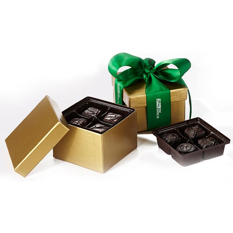 Gift Box 8 pcs Dark Chocolate Meltaways w/ Ribbon