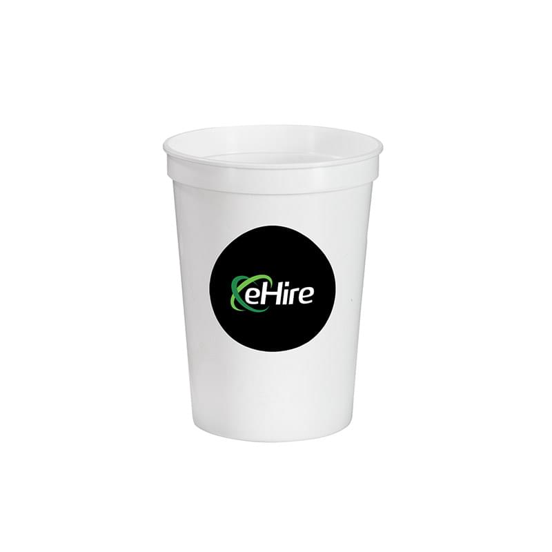 12 oz.Full Color Stadium Cup -White