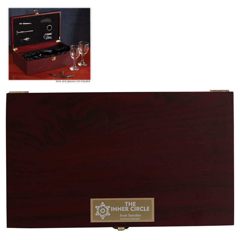 Wine and Glass Rosewood Set