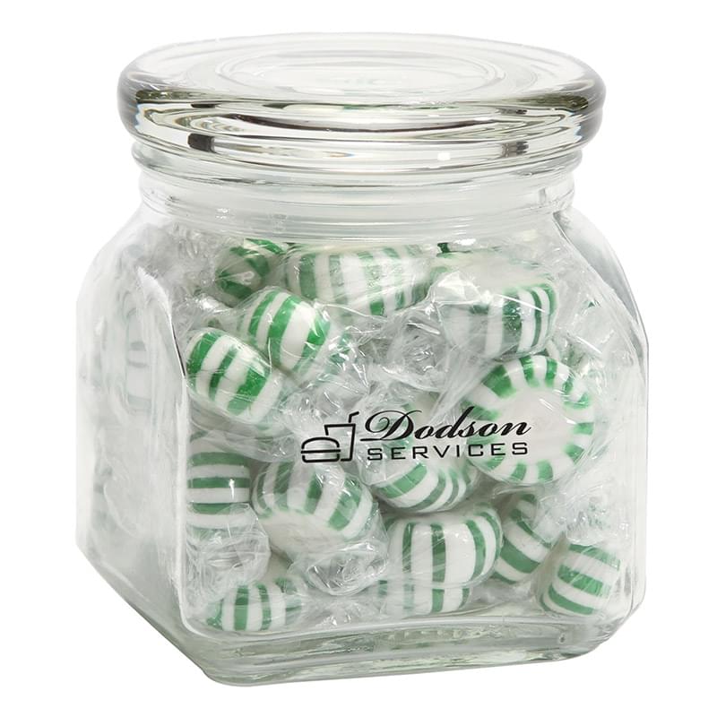 Striped Spearmints in Small Glass Jar