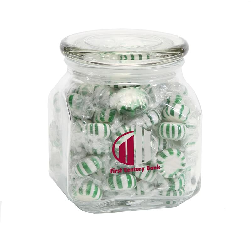 Striped Spearmints in Medium Glass Jar