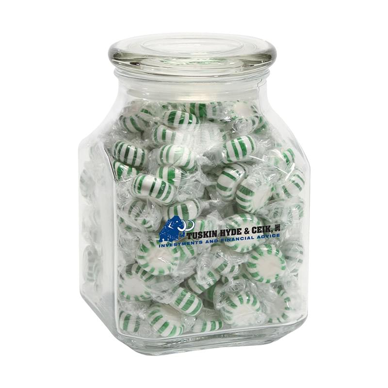 Striped Spearmints in Large Glass Jar