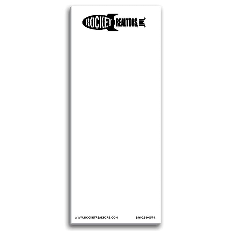 50 Page 3-1/2 x 8-1/2 Paper Note Pad