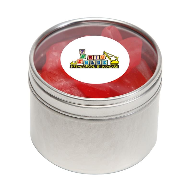 Swedish Fish in Small Round Window Tin