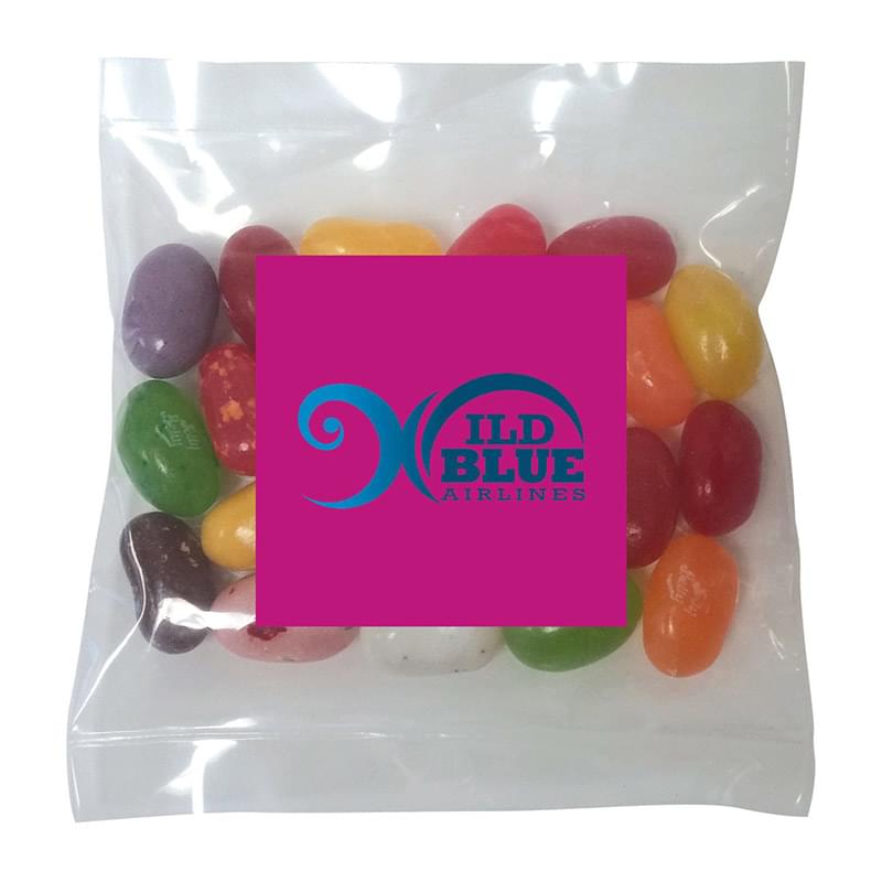 Square Magnet w/ Mini Bag of Jelly Belly&reg; Candy