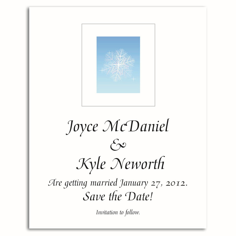 Snowflake Save the Date Magnet
