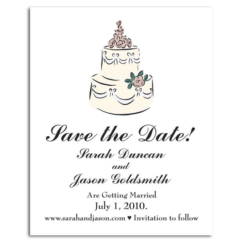Cake Save the Date Magnet