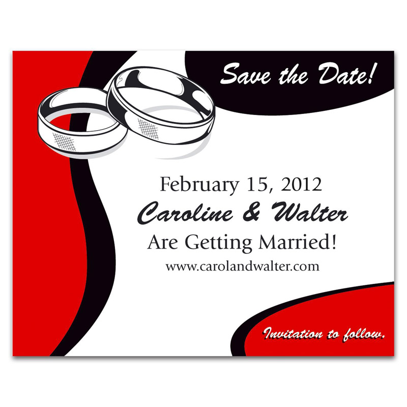 Wedding Rings Save the Date Magnet