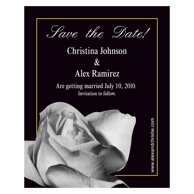Rose Save the Date Magnet