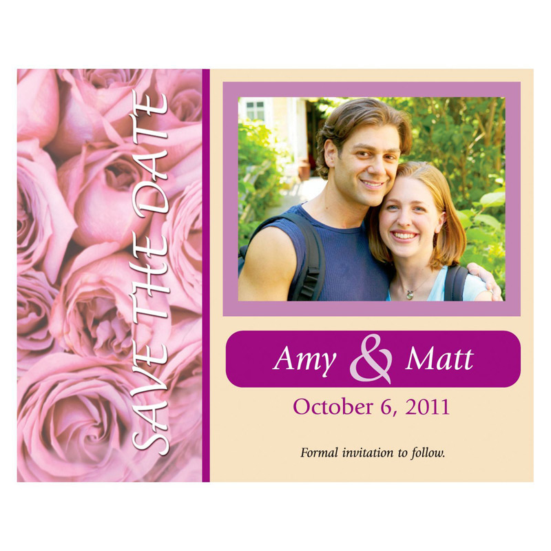 Couple / Roses Save the Date Magnet