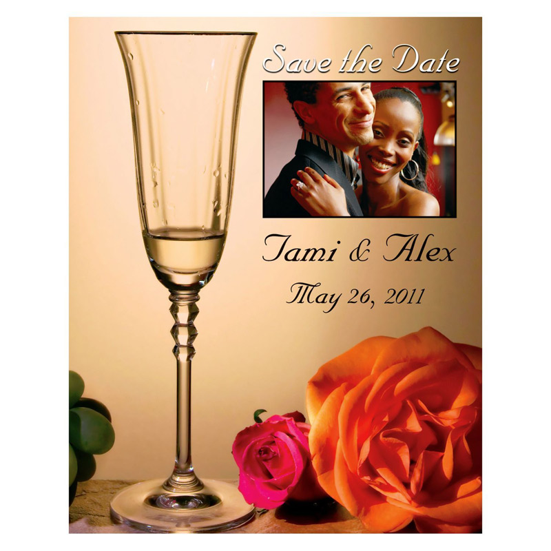 Glass Save the Date Magnet