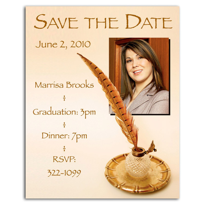 Quill Save the Date Magnet