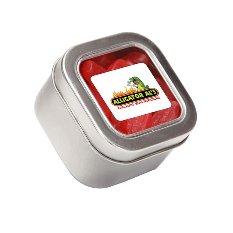 Swedish Fish in Small Square Window Tin