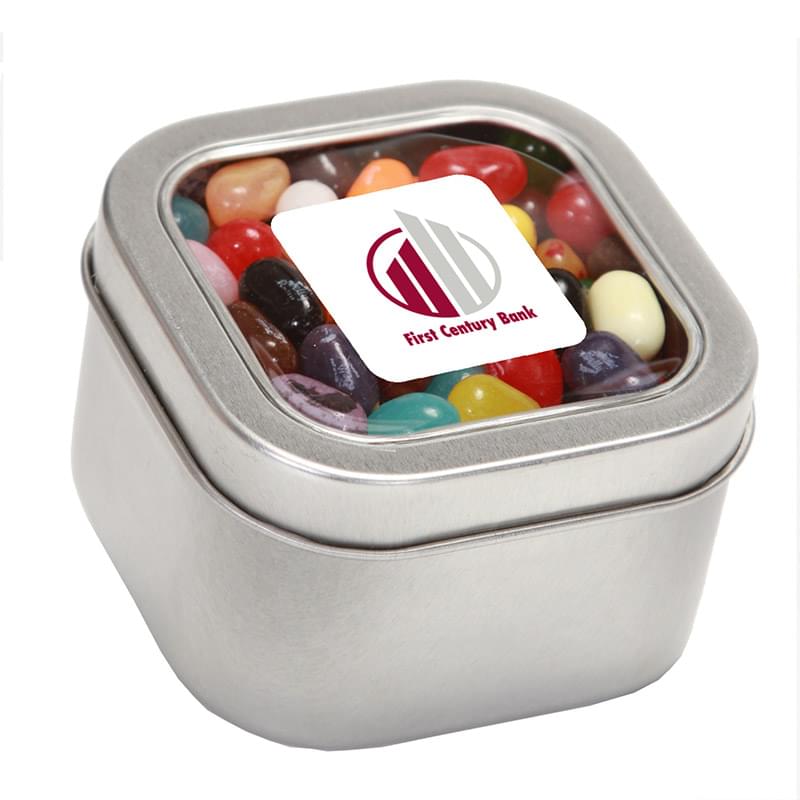 Jelly Belly&reg; Candy in Lg Square Window Tin