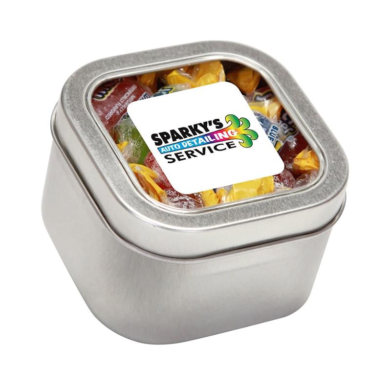 Jolly Ranchers in Large Square Window Tin