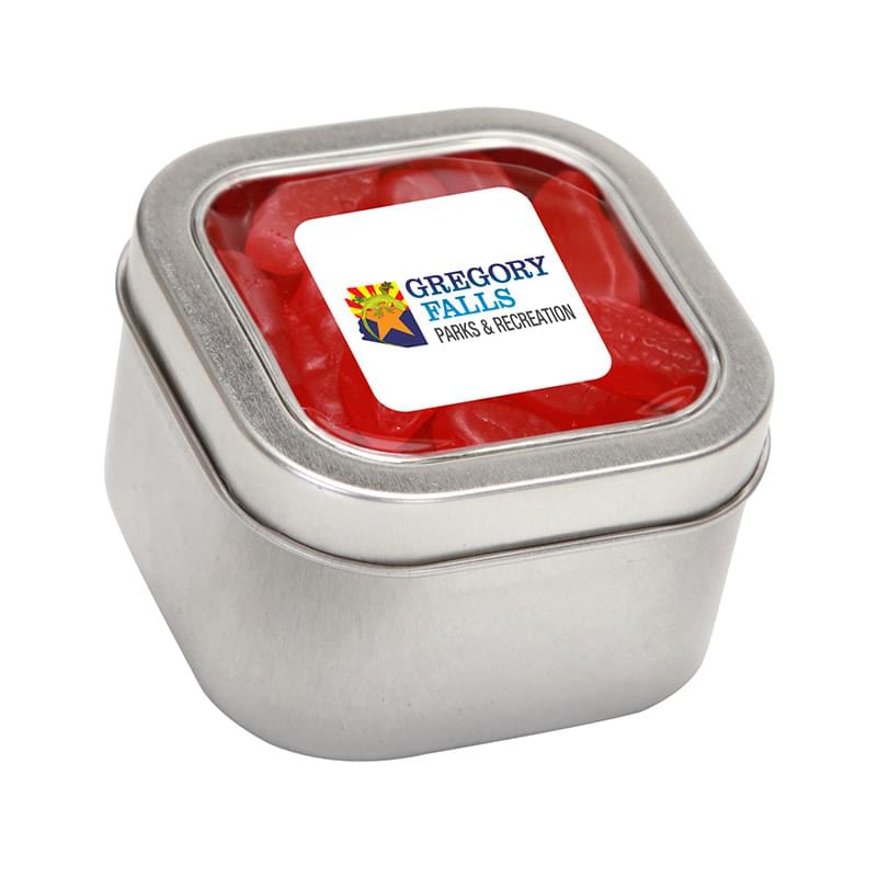 Swedish Fish in Large Square Window Tin