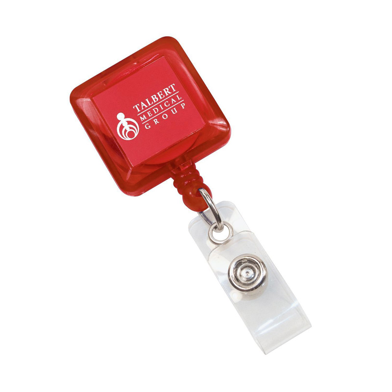 Square Retractable Badge Holder