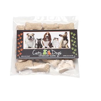 Mini Dog Bones in Bag with Business Card Magnet