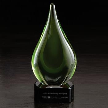 Fusion Art Glass Award w/ Black Base