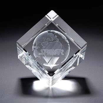 3D Crystal Jewel Cube Large Award