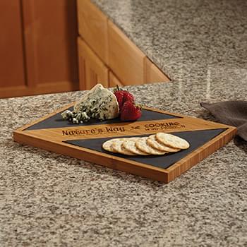 Bamboo and Slate Serving Board