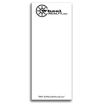 Paper Note Pad 3 1/2 x 8 1/2, 50 pages w/ magnet