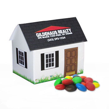 House Paper Bank with Mini Bag of M&Ms