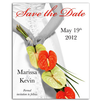 Bride / Flowers Save the Date Magnet